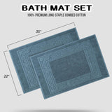 Egyptian Cotton Greek Key Infinity Border Bath Mat Set of 2 - Bath Mats by Superior Brand