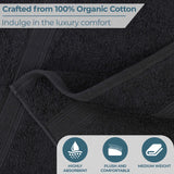 Oregon Organic Cotton Medium Weight Solid Hand Towel, Set of 6 - Hand Towel by Superior Brand