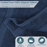 Oregon Organic Cotton Medium Weight Solid Hand Towel, Set of 6 - Hand Towel by Superior Brand
