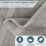 Oregon Organic Cotton Medium Weight Solid Hand Towel, Set of 6 - Hand Towel by Superior Brand