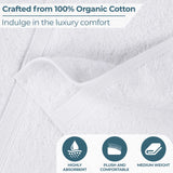 Oregon Organic Cotton Medium Weight Solid Hand Towel, Set of 6 - Hand Towel by Superior Brand