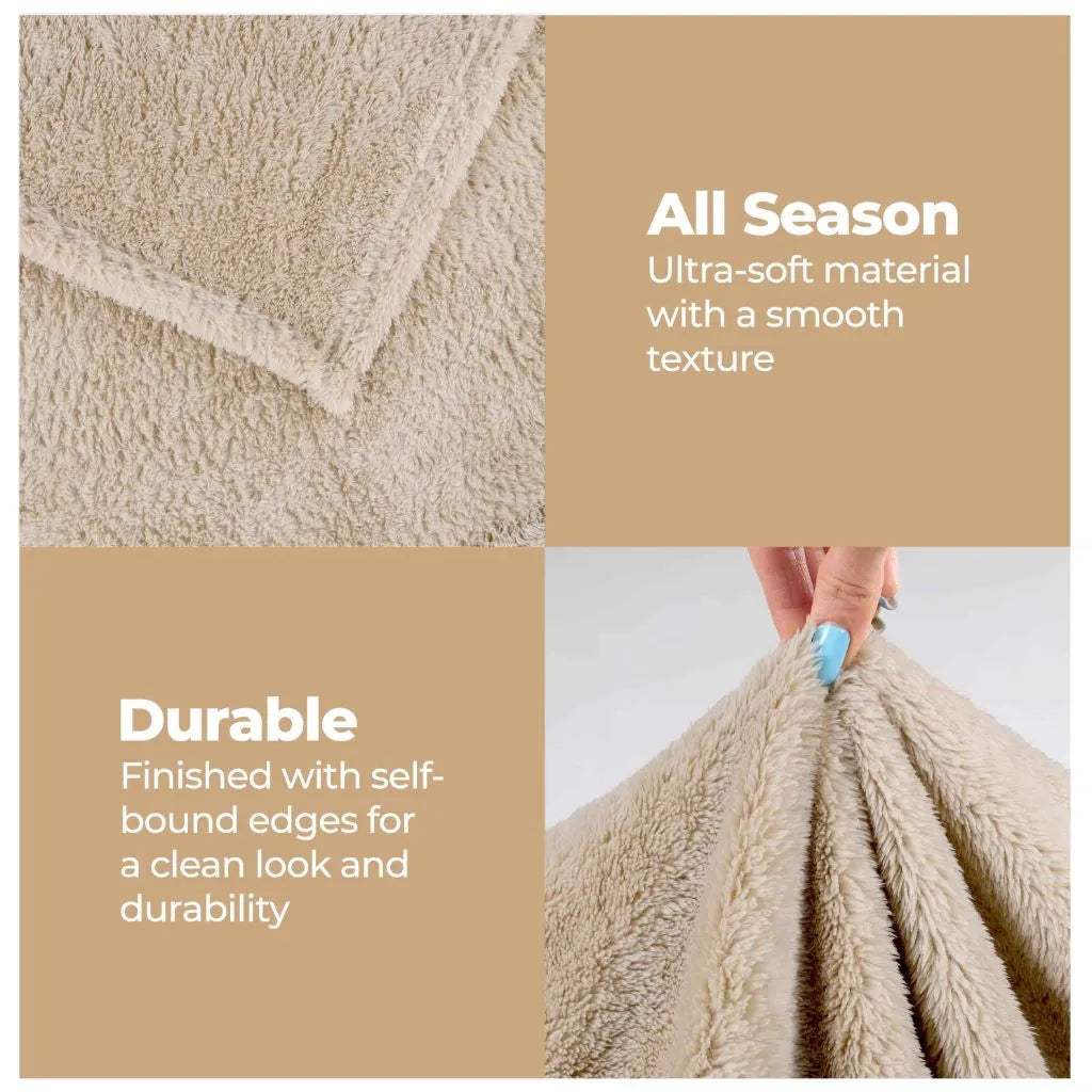 Fleece Plush Medium Weight Fluffy Soft Solid Decorative Blanket - Blanket by Superior Brand