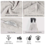 Rayon from Bamboo Ultra-Plush Heavyweight 6 Piece Hand Towel Set - Hand Towel Set by Superior Brand