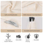 Rayon from Bamboo Cotton Blend Bath Towel Set of 4 - Bath Towel by Superior Brand