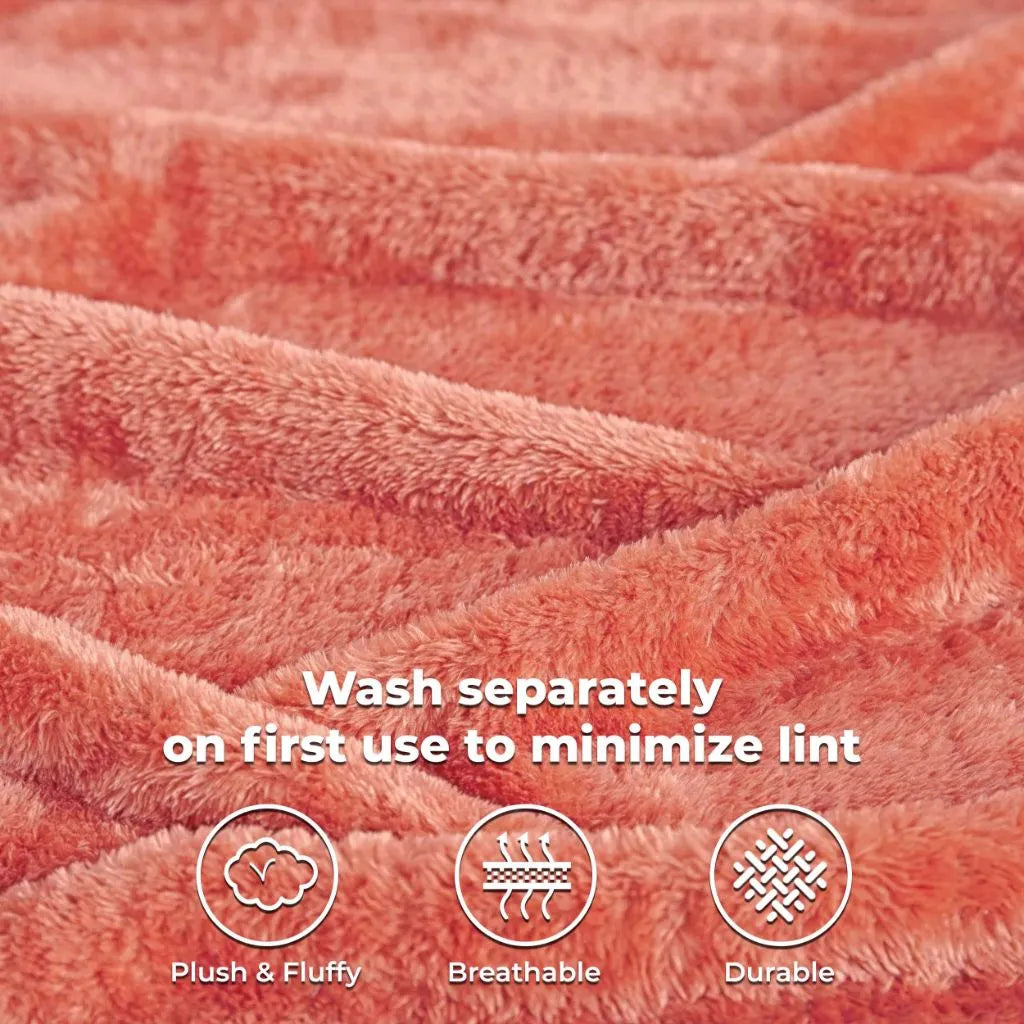 Fleece Plush Medium Weight Fluffy Soft Solid Decorative Blanket - Blanket by Superior Brand