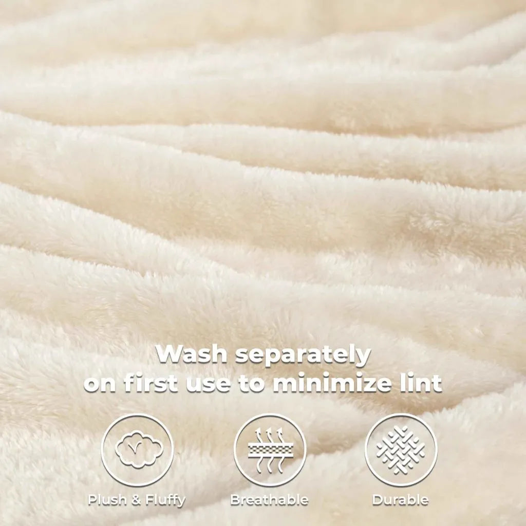 Fleece Plush Medium Weight Fluffy Soft Solid Decorative Blanket - Blanket by Superior Brand