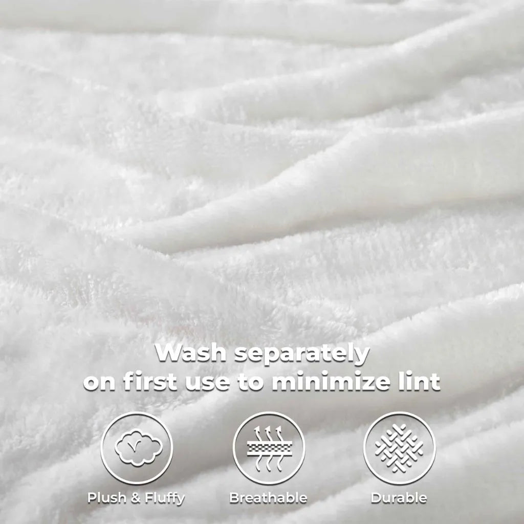 Fleece Plush Medium Weight Fluffy Soft Solid Decorative Blanket - Blanket by Superior Brand