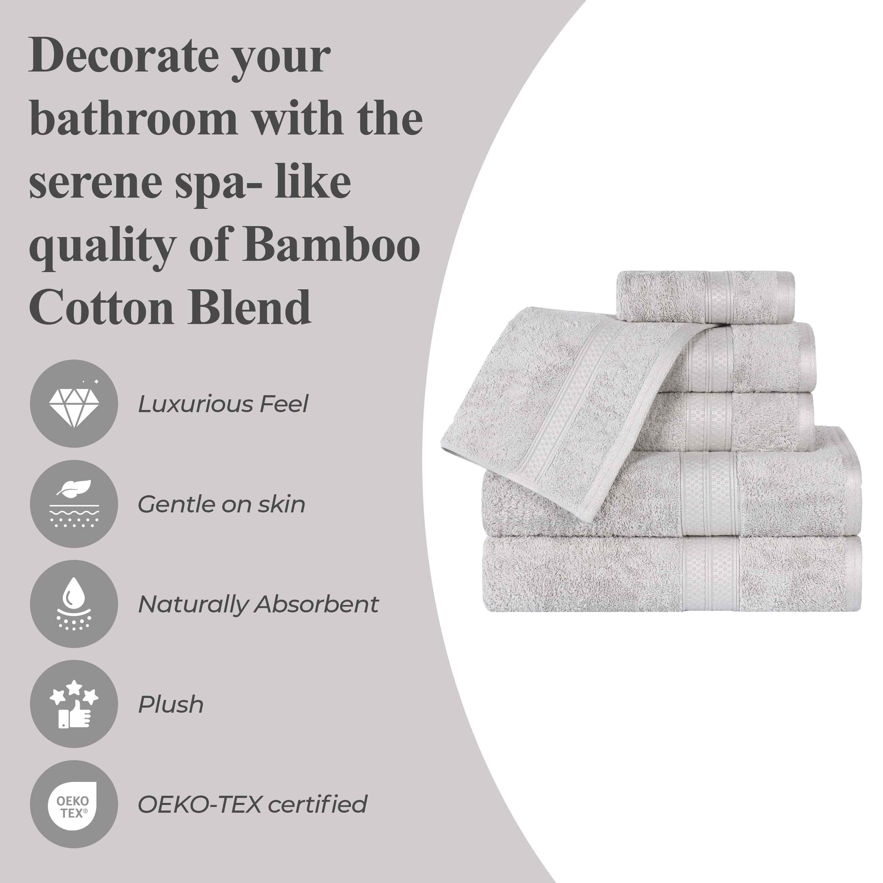 Ultra-Soft Rayon from Bamboo Cotton Blend 8 Piece Towel Set - Towel Set by Superior