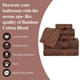 Ultra-Soft Rayon from Bamboo Cotton Blend Bath and Hand Towel Set - Towel Set by Superior Brand