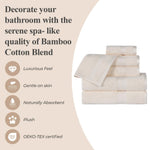 Rayon from Bamboo Cotton Blend Bath Towel Set of 4 - Bath Towel by Superior Brand