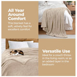 Fleece Plush Medium Weight Fluffy Soft Solid Decorative Blanket - Blanket by Superior Brand