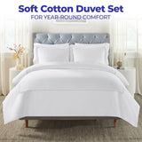 100% Cotton Cross-Stitch Embroidered Duvet Cover Set - Duvet Cover Set by Superior Brand