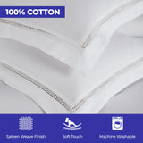 100% Cotton Cross-Stitch Embroidered Duvet Cover Set - Duvet Cover Set by Superior Brand