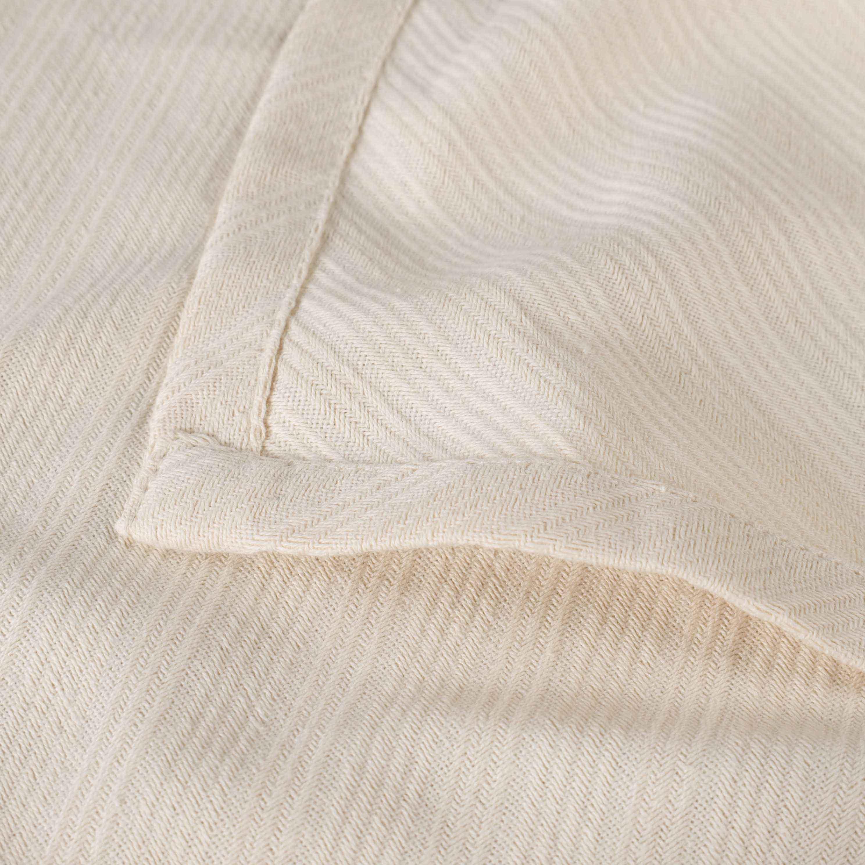 Milan Cotton Textured Jacquard Striped Lightweight Woven Blanket - Blanket by Superior Brand