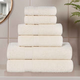 6 Piece Cotton Eco-Friendly Soft Absorbent Towel Set - Towel Set by Superior Brand