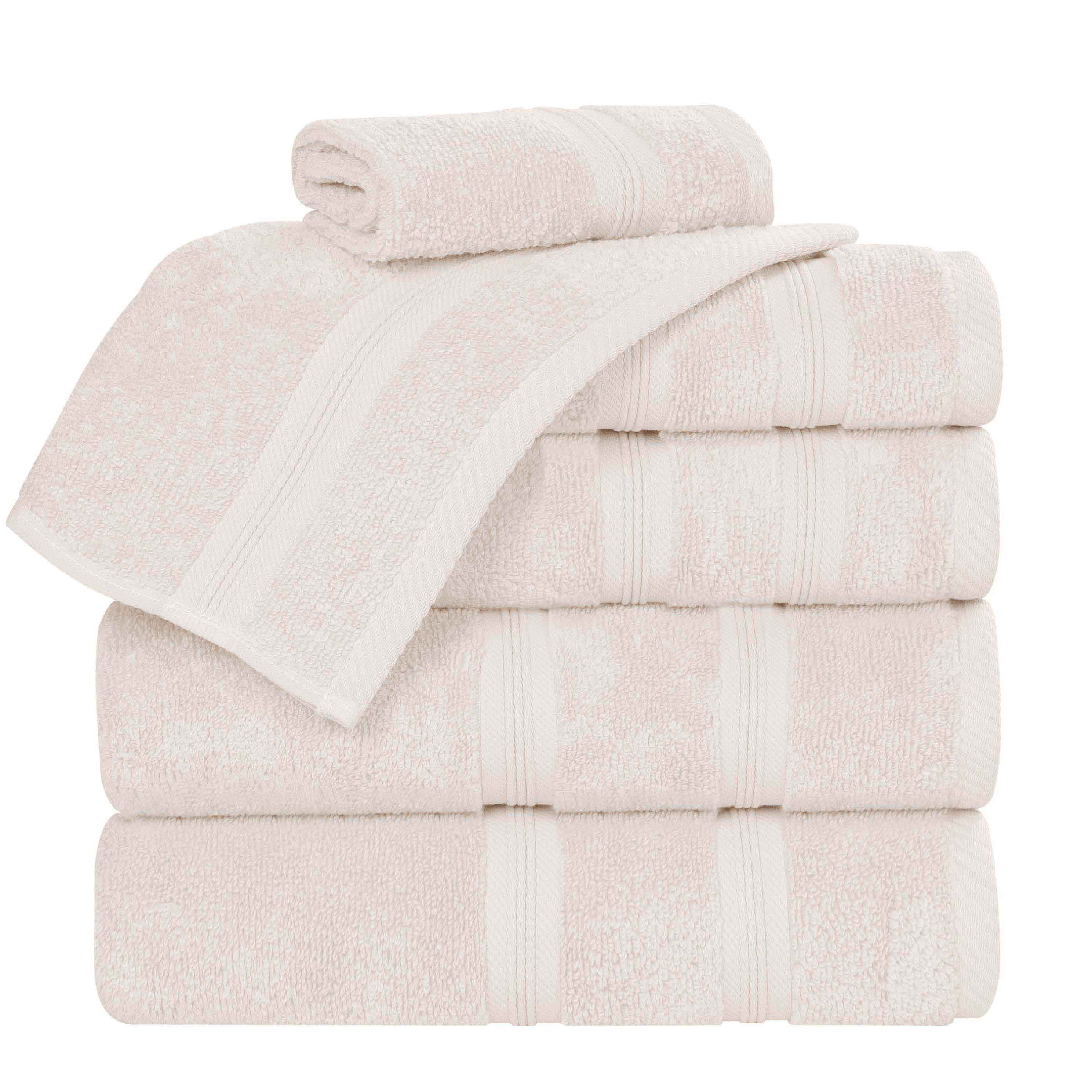 Smart Dry Zero-Twist Cotton Towel Set 6 Piece - Towel Set by Superior Brand