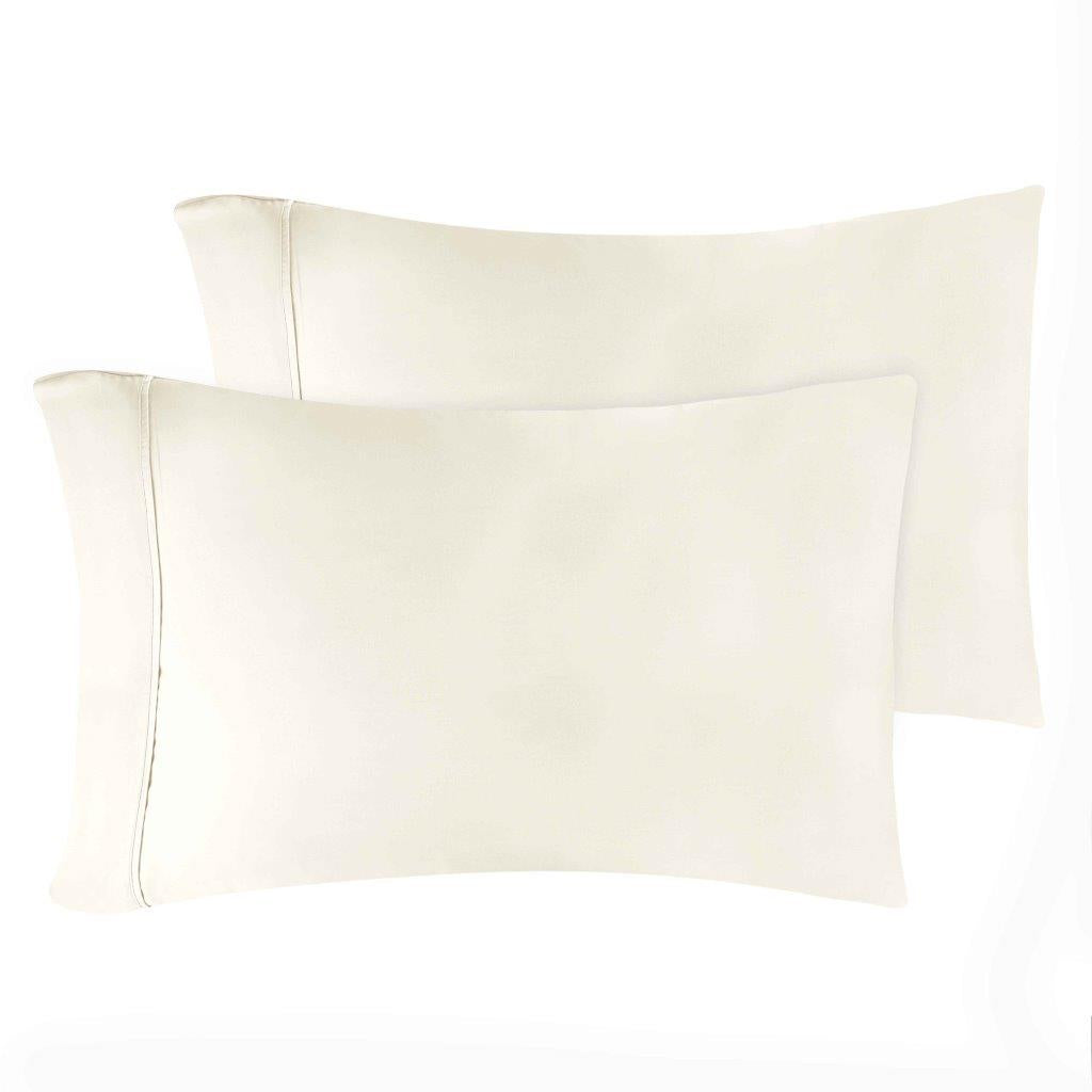 Modal From Beechwood 400 Thread Count Cooling Solid Pillowcase Set - Ivory