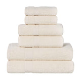 6 Piece Cotton Eco-Friendly Soft Absorbent Towel Set - Towel Set by Superior Brand