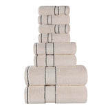 Egyptian Giza Cotton Plush Soft Towel Set 8 Piece - Egyptian Cotton Towel Set by Superior Brand
