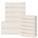 Cotton Waffle Border Towel Set 12-Piece - Honeycomb - Towel Set by Superior Brand