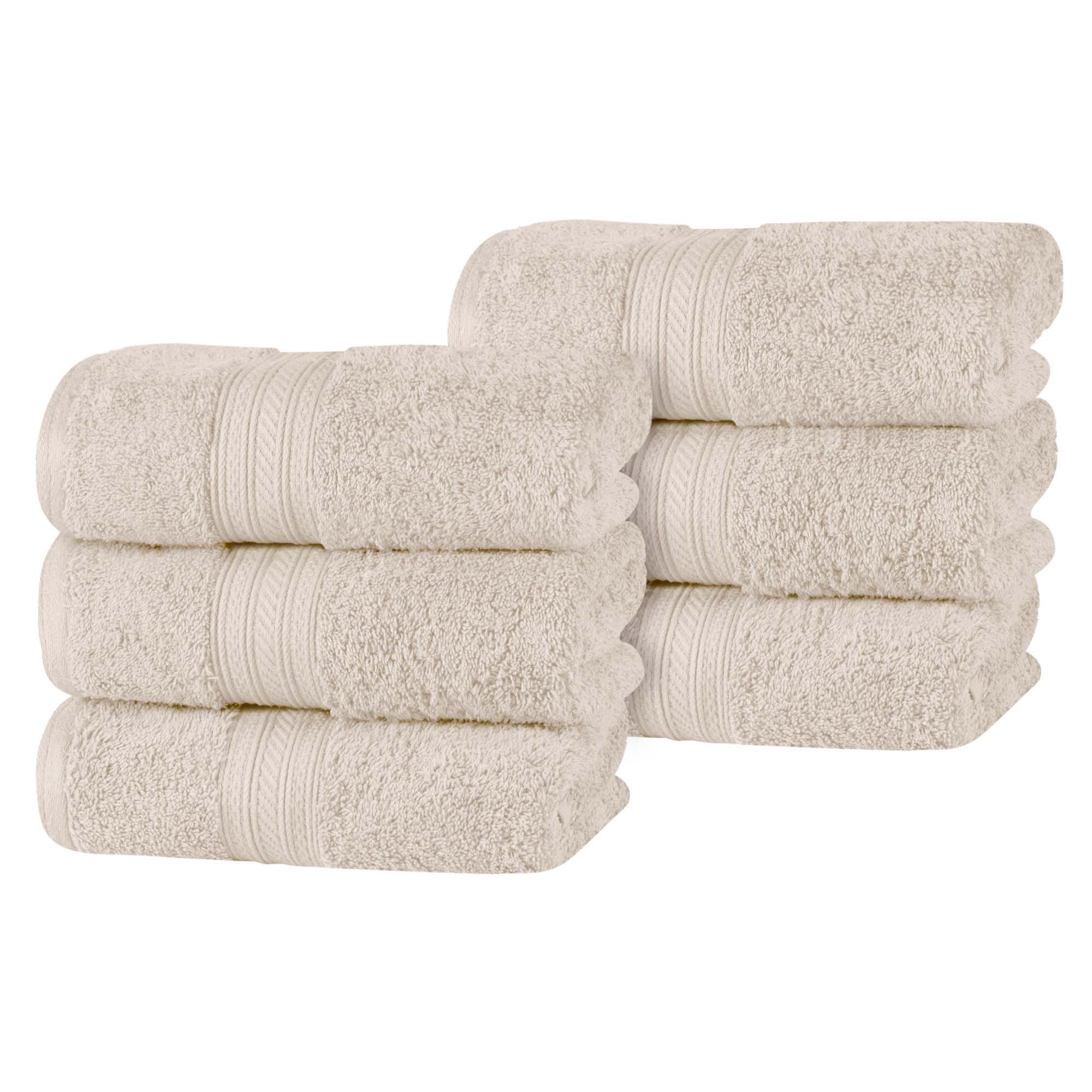 Cotton Terry Hand Towel Set 6-Piece - Atlas - Hand Towel Set by Superior Brand