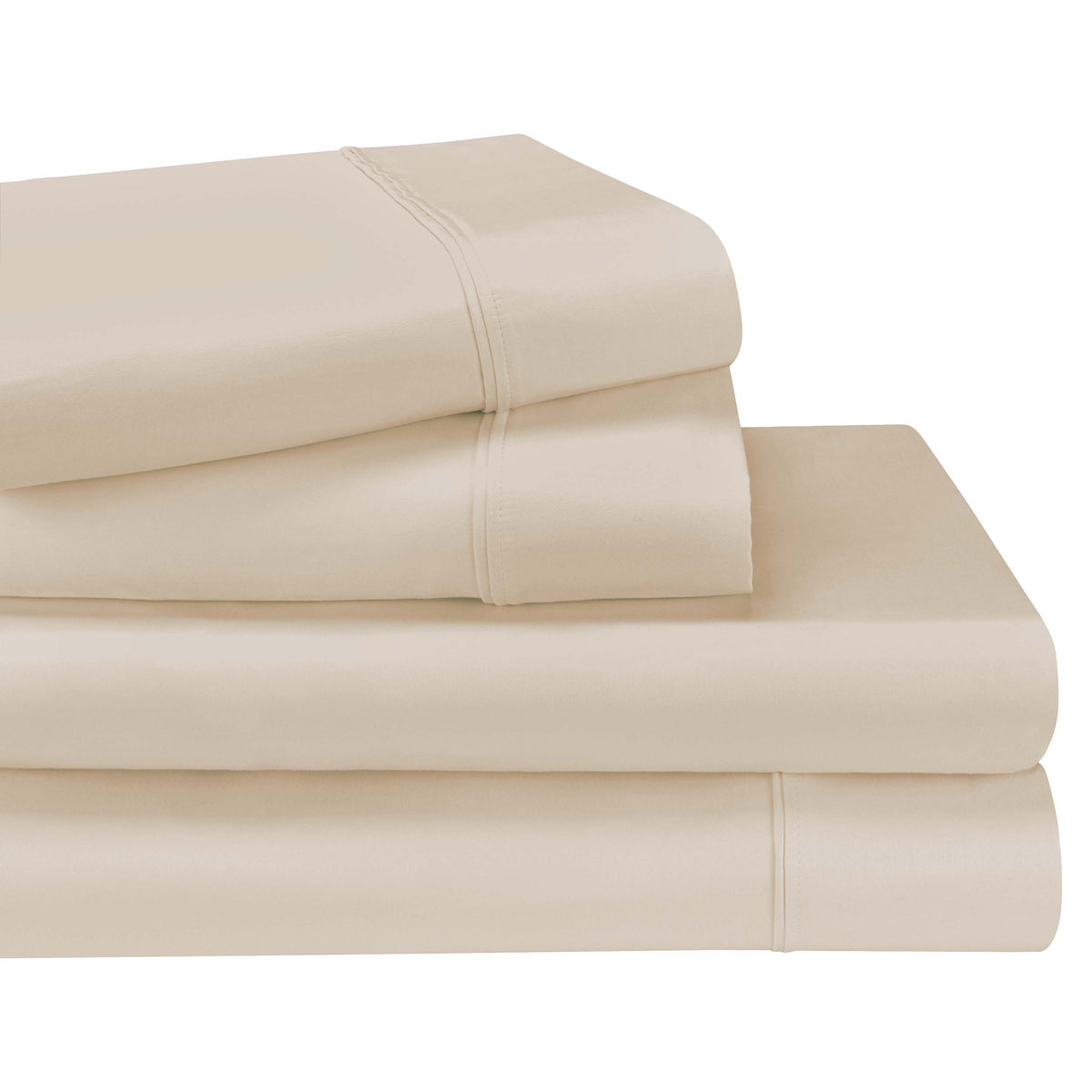 Egyptian Cotton 1200 Thread Count Eco-Friendly Solid Sheet Set - Ivory