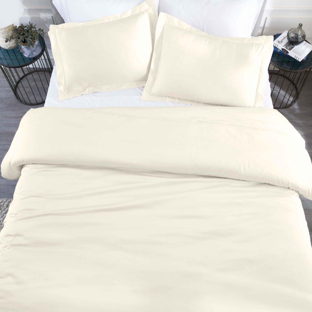Modal From Beechwood 400 Thread Count Cooling Solid Duvet Cover Set - Ivory