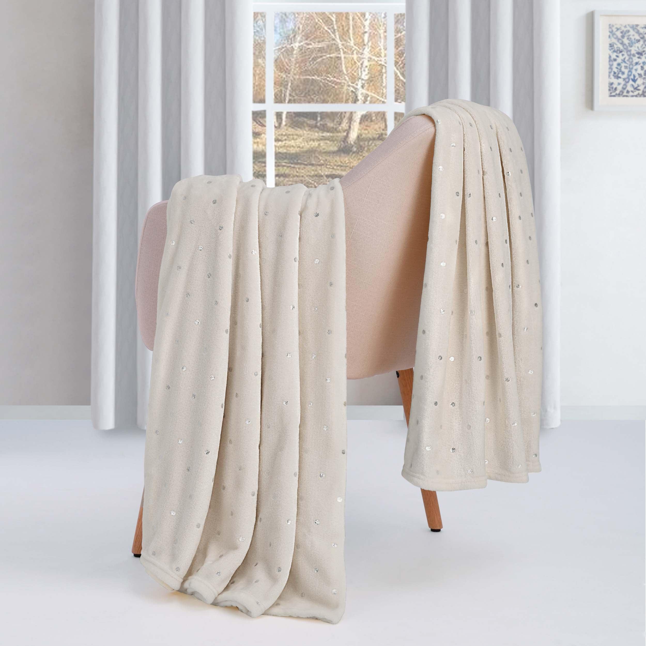 Fleece Plush Medium Weight Fluffy Soft Decorative Polka Dot Blanket - Blanket by Superior Brand