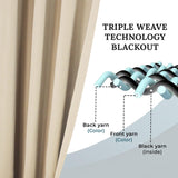 Solid Machine Washable Room Darkening Blackout Curtains, Set of 2 - Blackout Curtains by Superior Brand