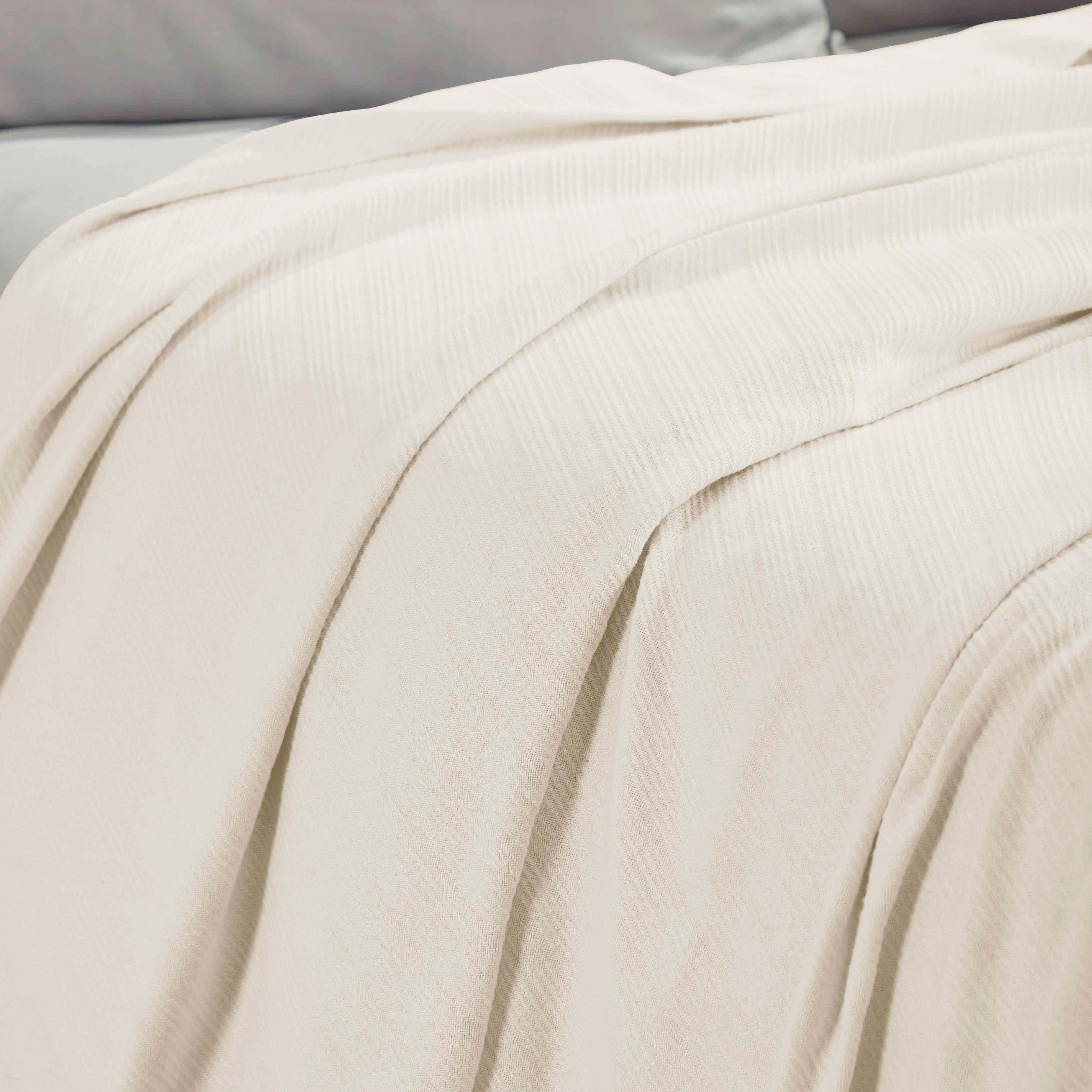 Milan Cotton Textured Jacquard Striped Lightweight Woven Blanket - Blanket by Superior Brand