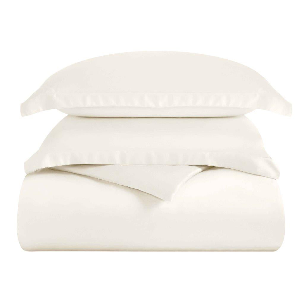 Modal From Beechwood 400 Thread Count Cooling Solid Duvet Cover Set - Ivory
