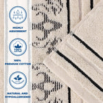 Zero-Twist Cotton Jacquard Towel Set 9 Piece - Sadie - Towel Set by Superior Brand