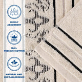 Zero-Twist Cotton Jacquard Towel Set 9 Piece - Sadie - Towel Set by Superior Brand