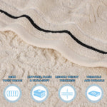 Sadie Zero Twist Cotton Solid and Jacquard Floral 8 Piece Towel Set - Towel Set by Superior Brand