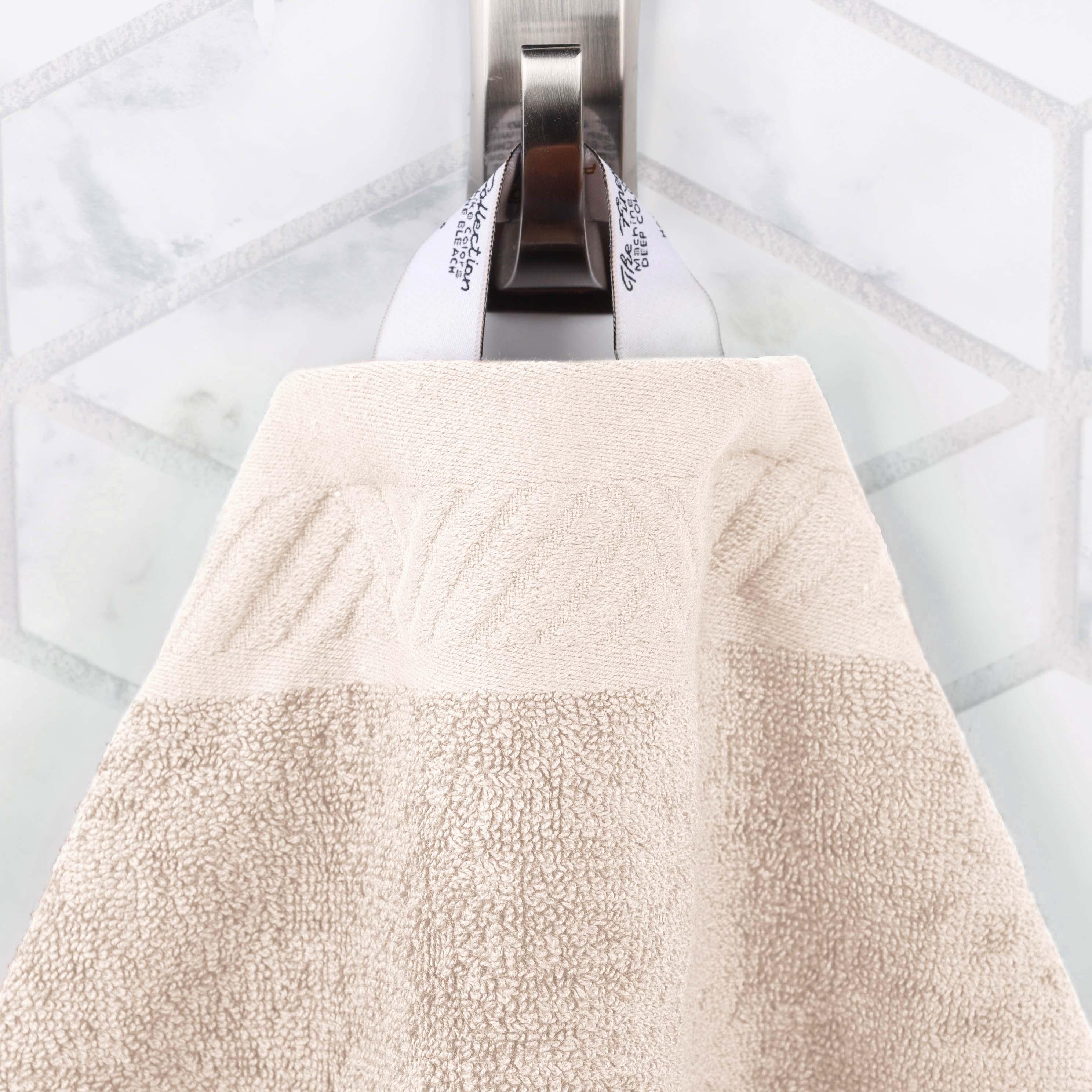 Egyptian Cotton Basketweave Solid Towel Set 3 Piece - Egyptian Cotton Towel Set by Superior Brand