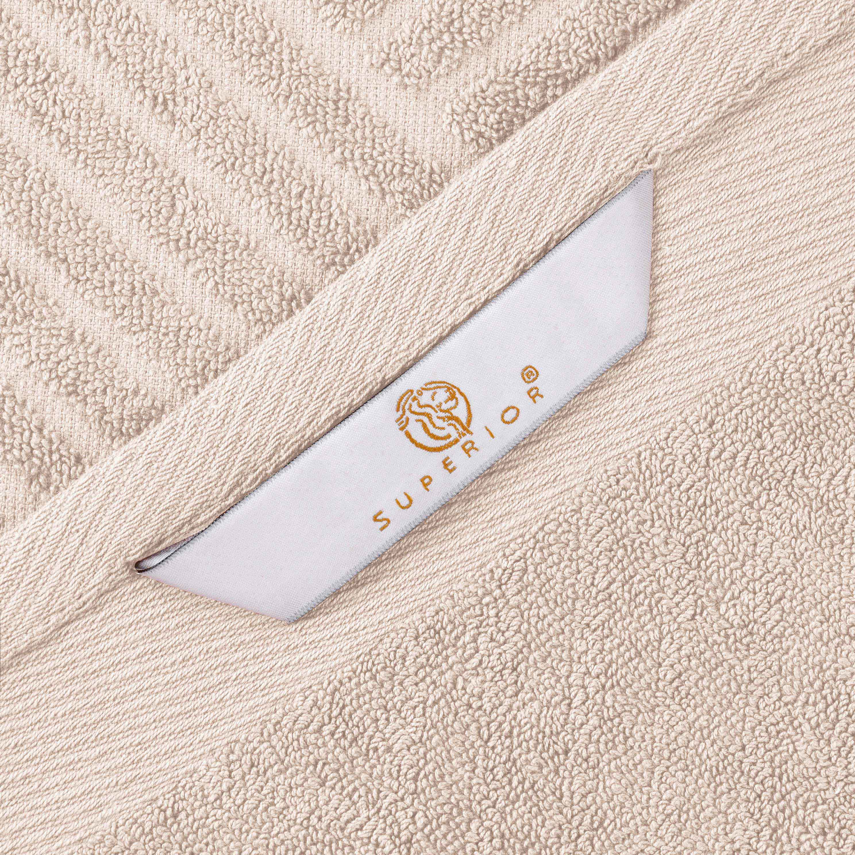 Egyptian Cotton Basketweave Towel Set 6 Piece - Egyptian Cotton Towel Set by Superior Brand