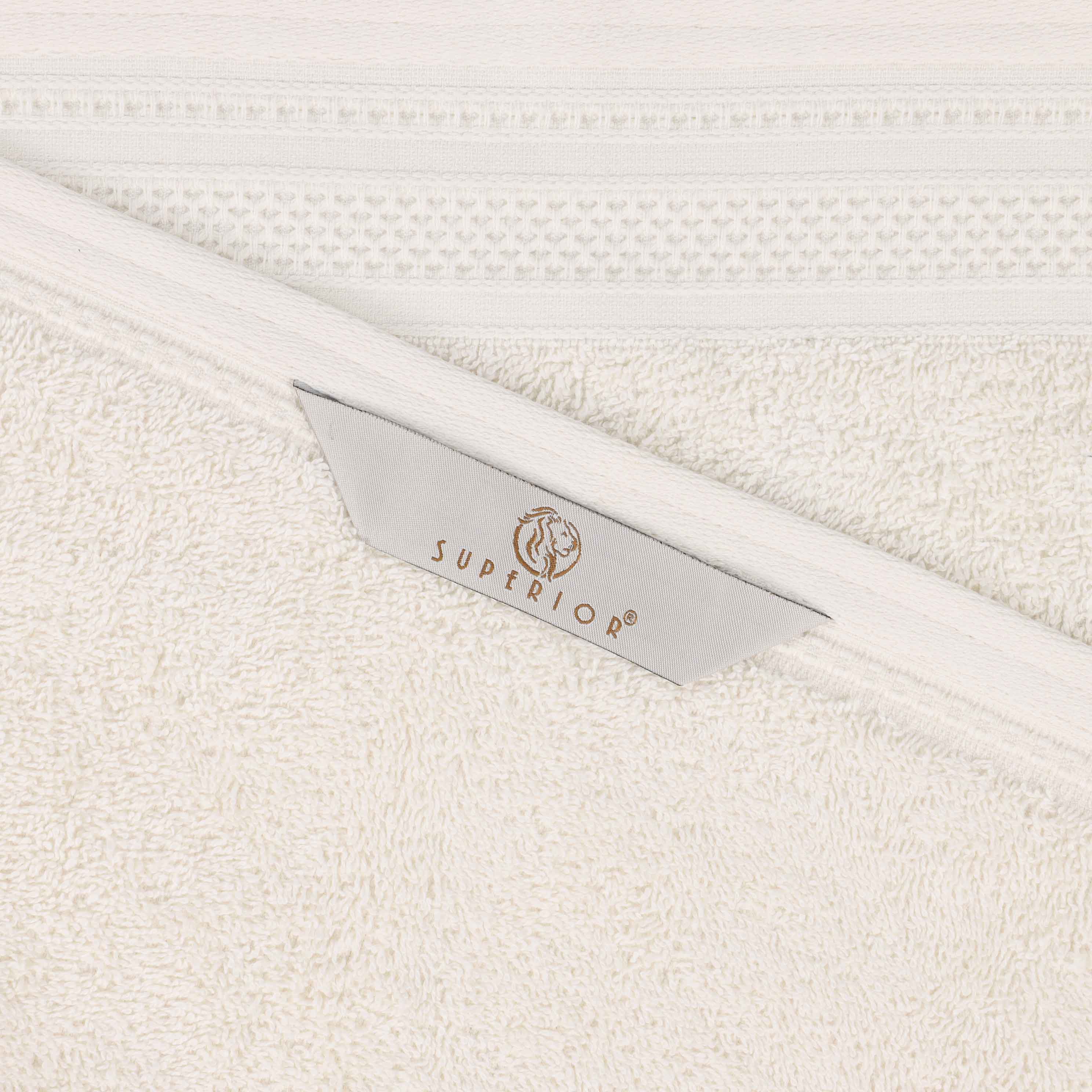 Cotton Waffle Border Towel Set 12-Piece - Honeycomb - Towel Set by Superior Brand