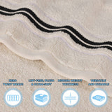 Zero-Twist Cotton Jacquard Towel Set 9 Piece - Sadie - Towel Set by Superior Brand