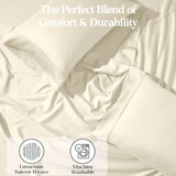 1200 Thread Count Cotton Rich Bed Sheet Set Solid Deep Pocket - Sheet Set by Superior Brand