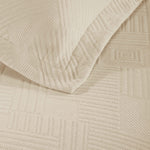 Lightweight Cotton Bedspread Sets 3-Piece Geometric Fret Jacquard Matelassé Scalloped - Bedspread by Superior Brand
