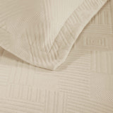 Lightweight Cotton Bedspread Sets 3-Piece Geometric Fret Jacquard Matelassé Scalloped - Bedspread by Superior Brand