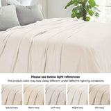 Milan Cotton Textured Jacquard Striped Lightweight Woven Blanket - Blanket by Superior Brand