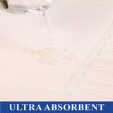 Leo Cotton Solid Modern Absorbent Heavy Washable Bath Mat Set of 2 - Bath Mats by Superior Brand