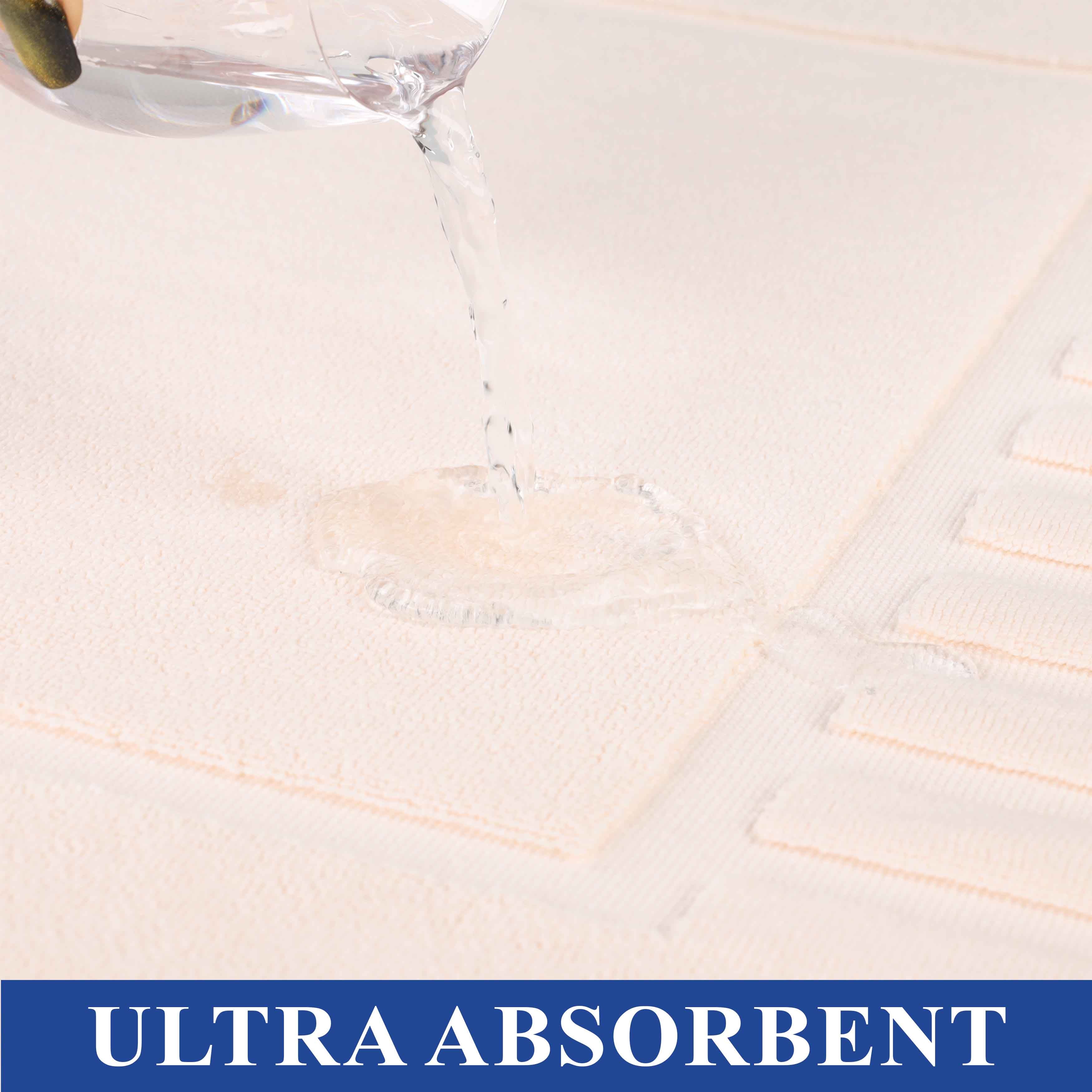 Leo Cotton Solid Modern Absorbent Heavy Washable Bath Mat Set of 2 - Bath Mats by Superior Brand