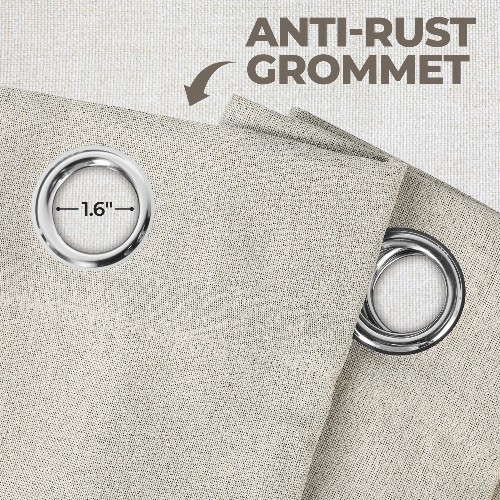Linen Washable Room Darkening Blackout Curtains, Set of 2 - Blackout Curtains by Superior Brand