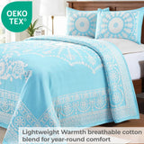 Kymbal Cotton Blend Woven Medallion Jacquard Bedspread Set - Bedspread by Superior Brand