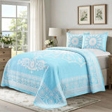 Kymbal Cotton Blend Woven Medallion Jacquard Bedspread Set - Bedspread by Superior Brand