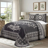 Kymbal Cotton Blend Woven Medallion Jacquard Bedspread Set - Bedspread by Superior Brand