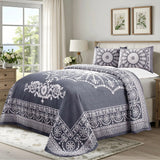 Kymbal Cotton Blend Woven Medallion Jacquard Bedspread Set - Bedspread by Superior Brand
