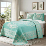 Kymbal Cotton Blend Woven Medallion Jacquard Bedspread Set - Bedspread by Superior Brand